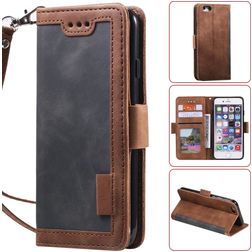 Mobigear Two Tone iPhone 7 Hülle Klapphülle Geldbörse - Grau