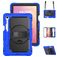 Mobigear SureGrip XGuard Samsung Galaxy Tab S11 Hülle Kunststoff,Silikon Backcover + Stifthalter + Schulterträger + Ständer - Dunkelblau