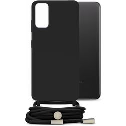 Mobilize Lanyard Gelly Samsung Galaxy A32 4G Flexibles TPU Handykette - Schwarz