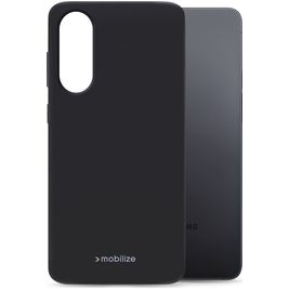 Mobilize Rubber Gelly Samsung Galaxy S25 Edge Hülle Flexibles TPU Backcover - Schwarz