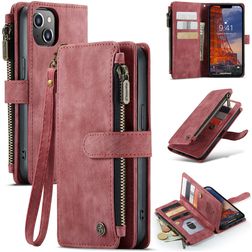 Caseme C30 iPhone 14 Plus Hülle Klapphülle Geldbörse - Rot
