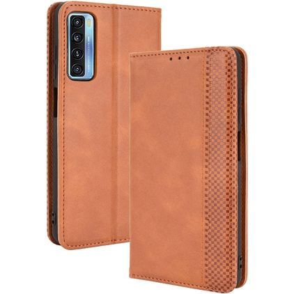 Mobigear Sensation TCL 20L Plus Hülle Klapphülle Geldbörse - Braun