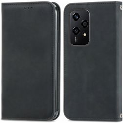 Mobigear Retro Slim HONOR 200 Lite Hülle Klapphülle Geldbörse - Schwarz