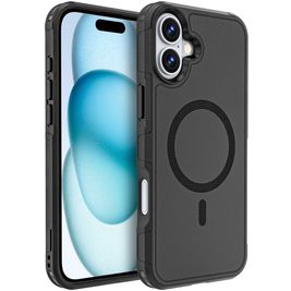 Mobigear Traveller iPhone 16 Plus MagSafe Hülle Hardcase Backcover Stoßfest - Schwarz