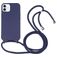 Mobigear Lanyard iPhone 16 Silikon Handykette - Dunkelblau