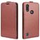 Mobigear Motorola Moto E6s (2020) Hülle Flipcase - Braun