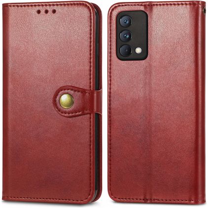 Mobigear Snap Button Realme GT Master Edition Hülle Klapphülle Geldbörse - Braun