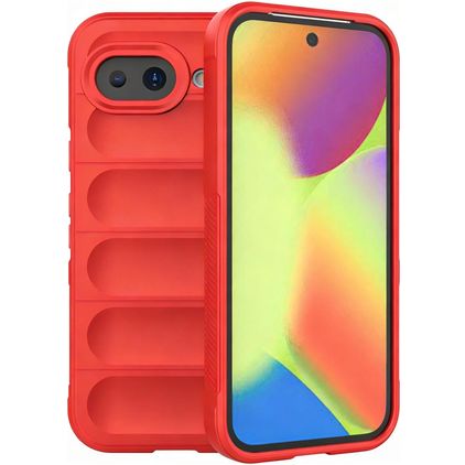 Mobigear Bumpy Google Pixel 10a Hülle Flexibles TPU Backcover - Rot