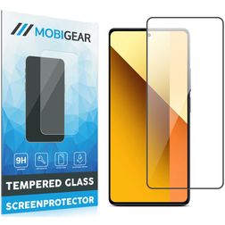Mobigear Premium Xiaomi Redmi Note 13 5G Panzerglas Displayschutz - Hüllenfreundlich - Schwarz