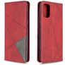 Mobigear Rhombus Slim Samsung Galaxy A41 Hülle Klapphülle - Rot