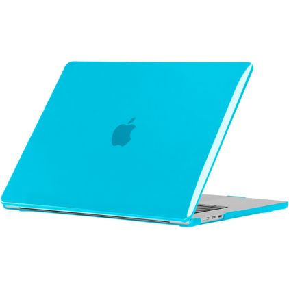 Mobigear Glossy MacBook Air 15 Zoll (2023-2026) Hardcase Hülle MacBook Case - Blau - Model A2941 / A3114 / A3241 / A3448