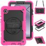 Mobigear SureGrip Xtreme Samsung Galaxy Tab A11 Hülle Kunststoff / Silikon Backcover + Schultergurt + Ständer - Pink