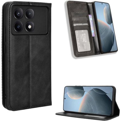 Mobigear Sensation POCO X6 Pro Hülle Klapphülle Geldbörse - Schwarz