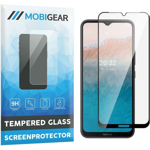 Mobigear Premium Nokia C21 Plus Panzerglas Displayschutz - Hüllenfreundlich - Schwarz
