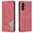 Mobigear Rhombus Slim Samsung Galaxy S25 FE Hülle Klapphülle - Rot