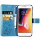 Mobigear Clover iPhone 8 Hülle Klapphülle Geldbörse - Blau