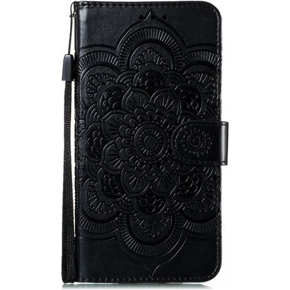 Mobigear Mandala HONOR 9X Lite Hülle Klapphülle Geldbörse - Schwarz