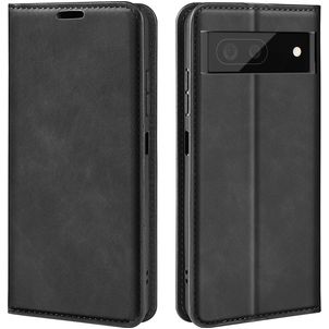 Mobigear Retro Slim Google Pixel 7 Hülle Klapphülle Geldbörse - Schwarz