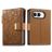Mobigear Flowers iPhone Duo Hülle Klapphülle Geldbörse - Braun