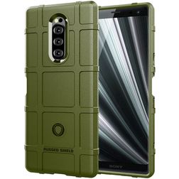 Mobigear Rugged Shield Sony Xperia 1 TPU (flexibel) Backcover Shockproof - Grün