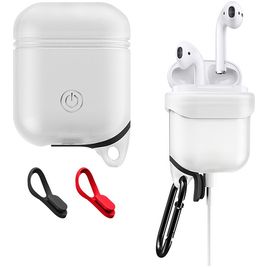 Mobigear Apple AirPods 1 Hülle Flexibles Silikon - Weiß