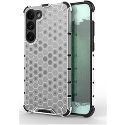 Mobigear Honeycomb Samsung Galaxy S23 Plus Hülle Hardcase Backcover Stoßfest - Weiß