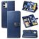 Mobigear Snap Button iPhone 12 Pro Klapphülle Portemonnaie - Blau