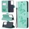 Mobigear Butterfly Samsung Galaxy S21 Ultra Hülle Klapphülle Geldbörse - Türkis