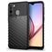 Mobigear Groove Samsung Galaxy A21 Hülle Flexibles TPU Backcover - Schwarz