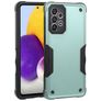 Mobigear Non-slip Armor Samsung Galaxy A73 Hardcase Backcover Shockproof - Schwarz / Türkis