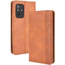 Mobigear Sensation OPPO A94 5G Hülle Klapphülle Geldbörse - Cognac