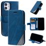 Mobigear Rhombus iPhone 12 Mini Hülle Klapphülle Geldbörse - Blau