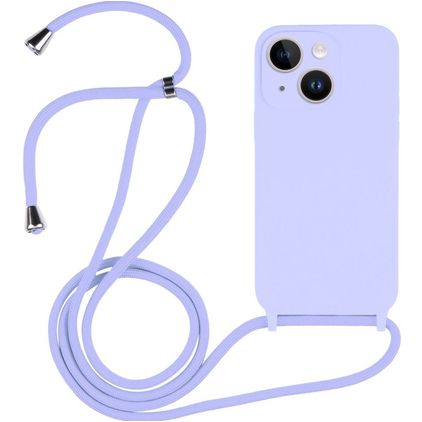 Mobigear Lanyard iPhone 14 Plus Silikon Handykette - Lila