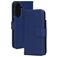 Mobiparts Wallet Samsung Galaxy A17 Echtleder Klapphülle Portemonnaie - Blau