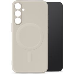 My Style Protective Flex Samsung Galaxy S24 MagSafe Hülle Flexibles TPU Backcover - Antique White