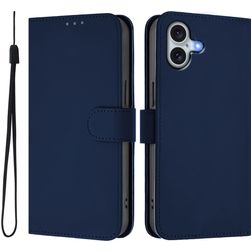 Mobigear Urban Wallet iPhone 16 Plus Hülle Klapphülle Geldbörse - Marineblau