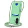Mobigear Lanyard Card iPhone 17 Silikon Handykette mit Kartenhalter - Grün