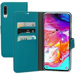 Mobiparts Saffiano Wallet Samsung Galaxy A70 Klapphülle Portemonnaie - Türkis