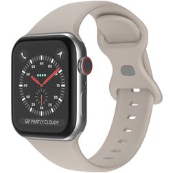 Mobigear Sport Dual Silikon Apple Watch Armband Pin-and-Tuck-Verschluss - 49/46/45/44 mm - Taupe