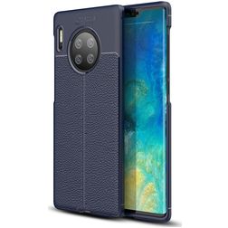 Mobigear Luxury Huawei Mate 30 Pro Hülle Flexibles TPU Backcover - Marineblau