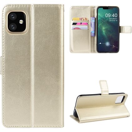 Mobigear Wallet iPhone 11 Hülle Klapphülle Geldbörse - Gold