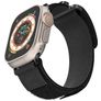 Mobigear Outdoor Nylon Apple Watch Armband Klettverschluss - 42/41/40/38 mm - Schwarz