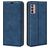 Mobigear Retro Slim Motorola Moto G42 Hülle Klapphülle Geldbörse - Blau