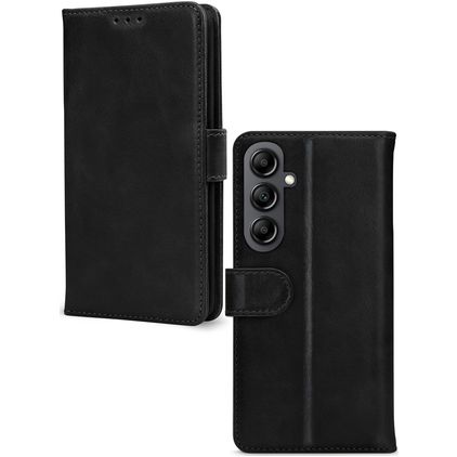 Mobilize Wallet Samsung Galaxy A14 Hülle Echtes Leder Klapphülle Geldbörse - Schwarz