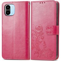 Mobigear Clover Xiaomi Redmi A1 4G Hülle Klapphülle Geldbörse - Magenta