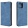 Mobigear Retro Slim iPhone 12 Pro Hülle Klapphülle Geldbörse - Blau