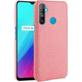 Mobigear Croco Realme C3 Hülle Hardcase Backcover - Pink