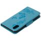Mobigear Butterfly iPhone XS Hülle Klapphülle Geldbörse - Blau