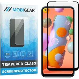 Mobigear Premium Samsung Galaxy A11 Panzerglas Gehärtetes Glas Displayschutz - Hüllenfreundlich - Schwarz