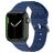 Mobigear Bumpy Silikon Apple Watch Armband Dornschließe - 42/41/40/38 mm - Dunkelblau